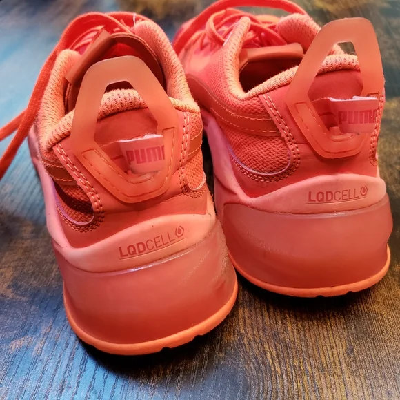 5.5 womens Puma lqdcell optic sheer orange sneakers - Picture 4 of 12